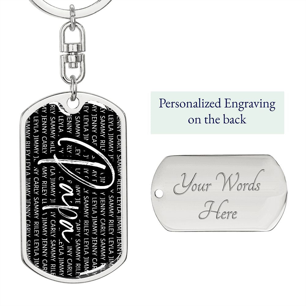 Grandkids - Keychain - Gift for Grandpa - Love You This Much