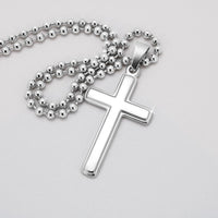 Thumbnail for Grandson (Love Grandpa) Ball Chain Cross Necklace - Love You This Much