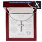 Hey Big Brother Engraved Cross Necklace - Love You This Much