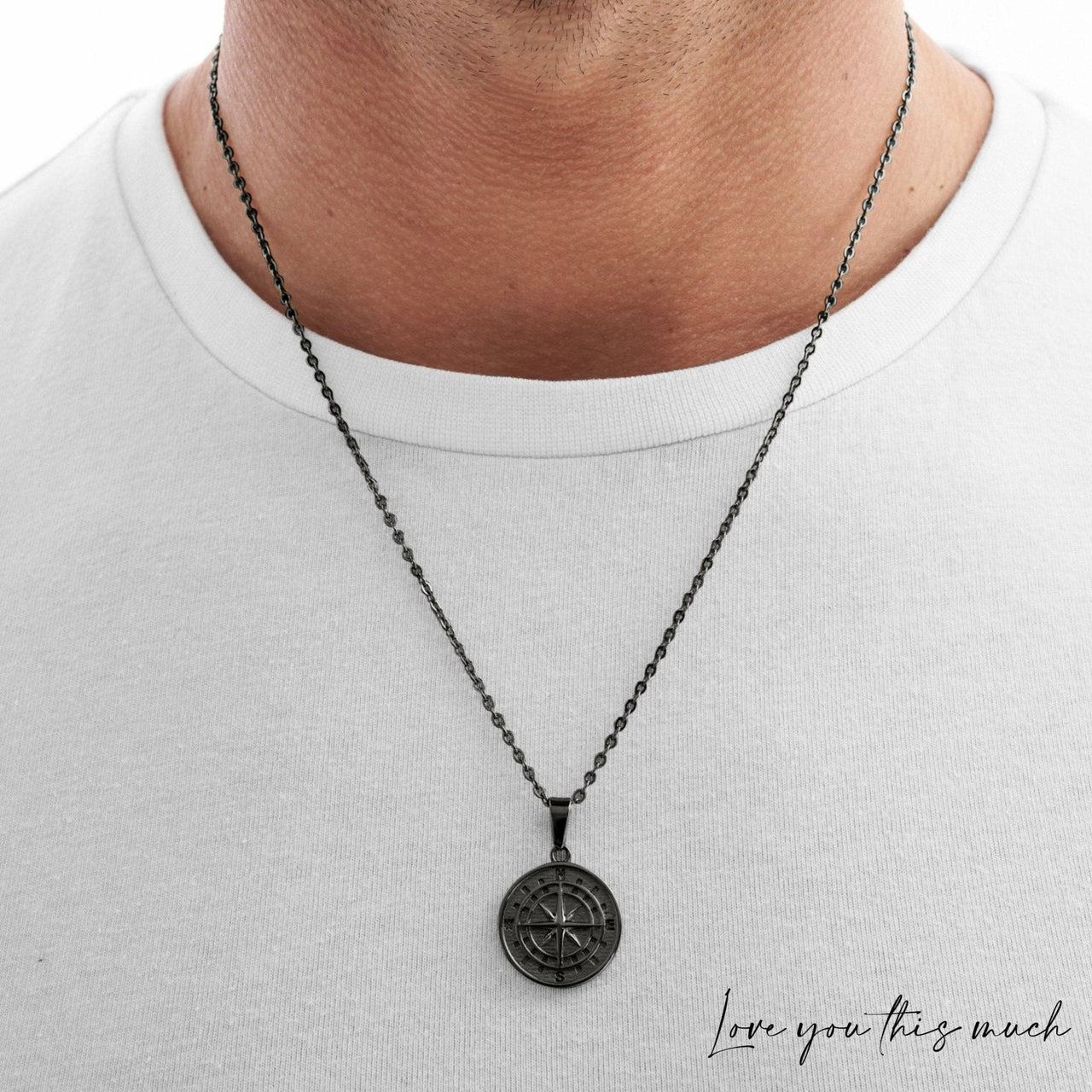 Memory of Your Father Compass Necklace - Love You This Much