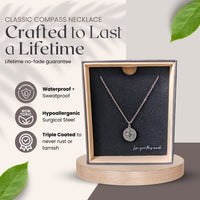 Thumbnail for Memory of Your Father Compass Necklace - Love You This Much