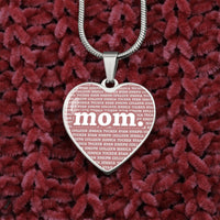 Thumbnail for Mom Heart Necklace - Love You This Much