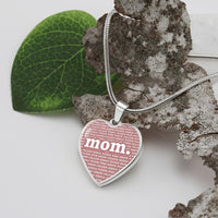 Thumbnail for Mom Heart Necklace - Love You This Much