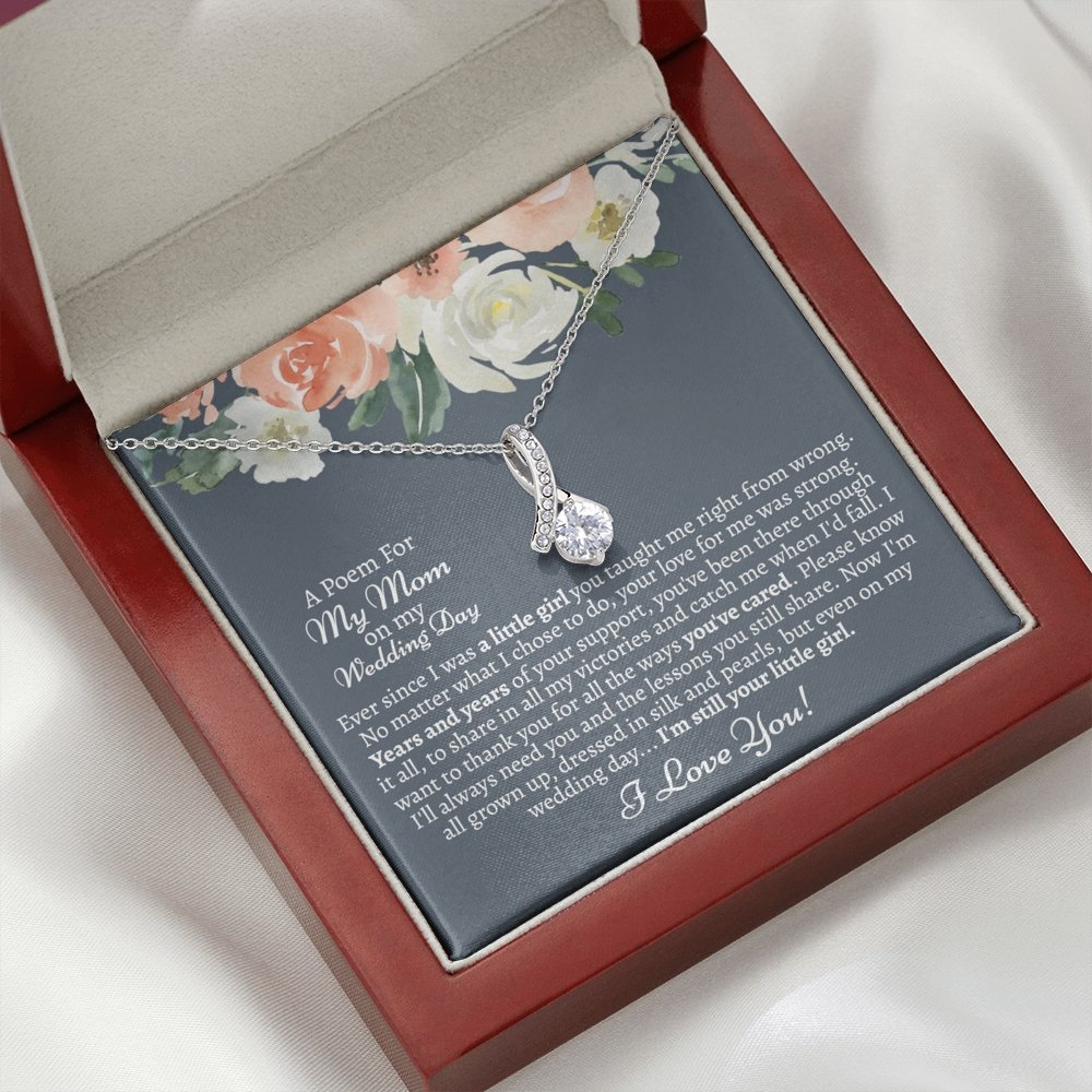Mom Poem From Bride Alluring Beauty Necklace - Love You This Much
