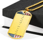 Morse Code (American Flag) Dog Tag Necklace - Love You This Much
