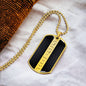 Morse Code Gridiron Dog Tag Necklace - Love You This Much