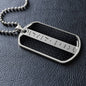 Morse Code Gridiron Dog Tag Necklace - Love You This Much