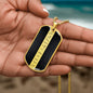 Morse Code Gridiron Dog Tag Necklace - Love You This Much