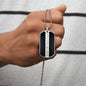 Morse Code Gridiron Dog Tag Necklace - Love You This Much