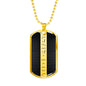 Morse Code Gridiron Dog Tag Necklace - Love You This Much