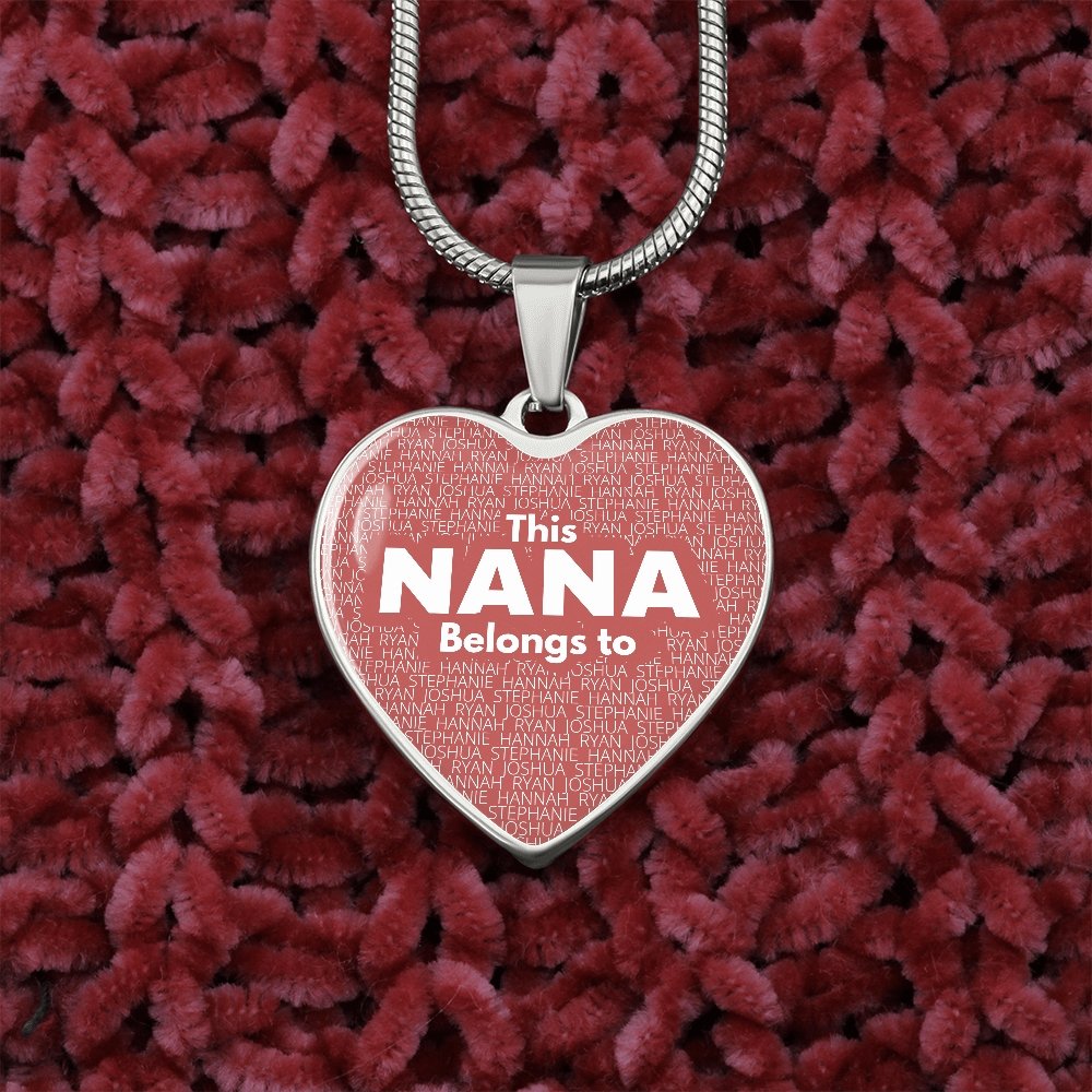 Nana Belongs To Heart Necklace - Love You This Much