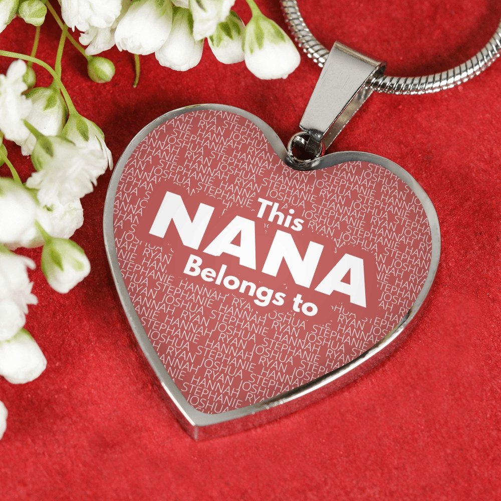 Nana Belongs To Heart Necklace - Love You This Much