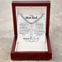 Thumbnail for New Dad (From Daughter in Law) Cuban Cross Necklace - Love You This Much