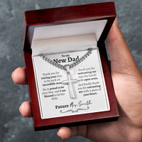 Thumbnail for New Dad (From Daughter in Law) Cuban Cross Necklace - Love You This Much