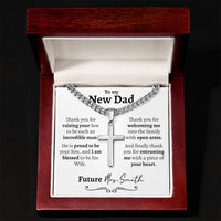 Thumbnail for New Dad (From Daughter in Law) Cuban Cross Necklace - Love You This Much