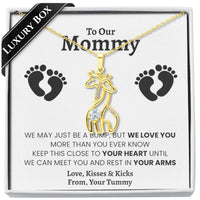 Thumbnail for New Mom of Twins Giraffe Necklace - Love You This Much