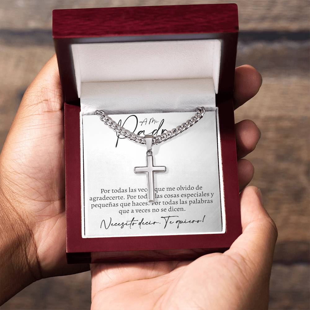 Padre Cuban Cross Necklace - Love You This Much