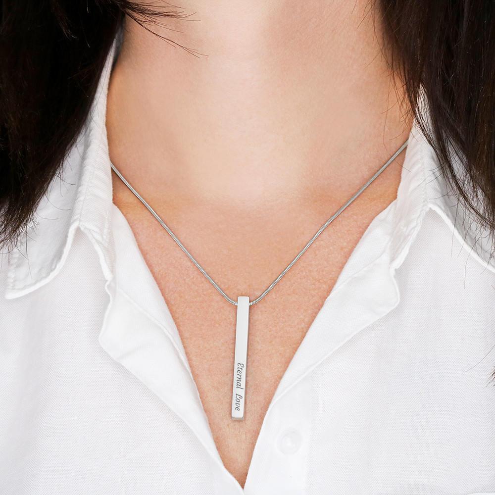 Personalized Best Friend (2 Minds) 2 Sided Stick Necklace - Love You This Much