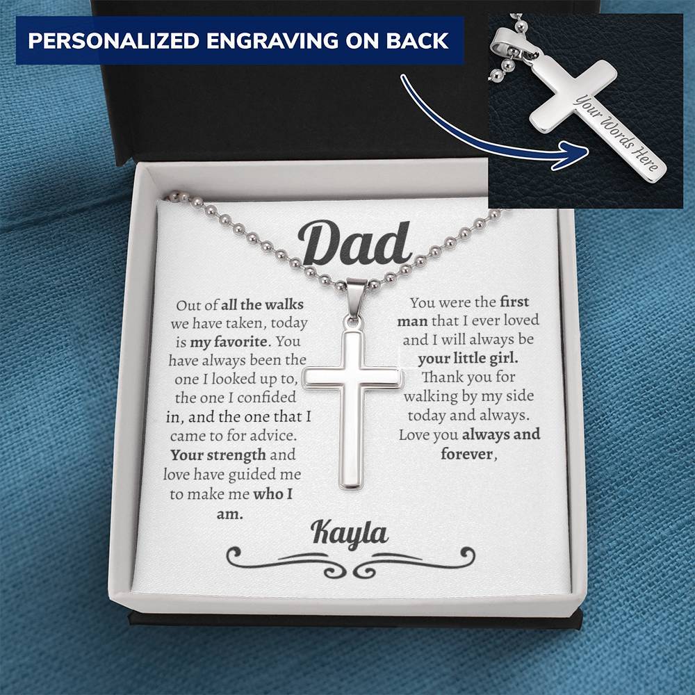 Personalized Bride to Dad Ball Chain Necklace - Love You This Much