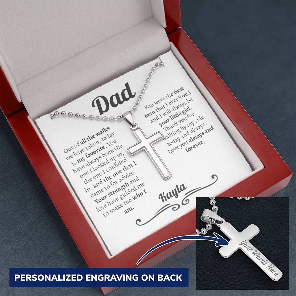 Personalized Bride to Dad Ball Chain Necklace - Love You This Much