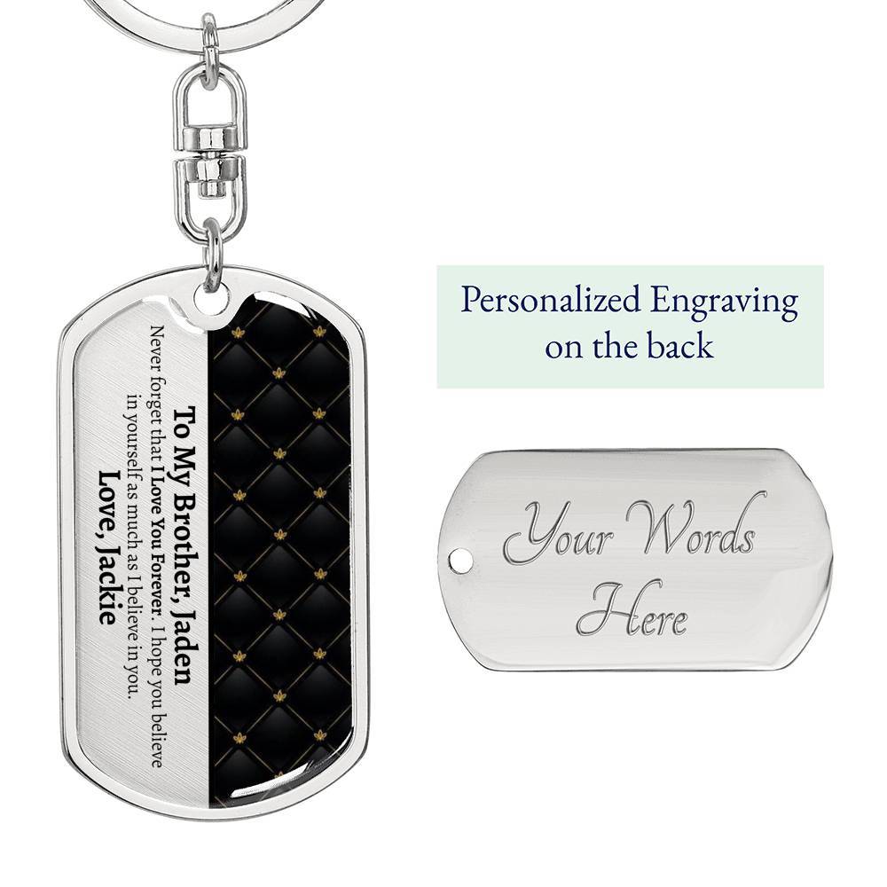 Personalized Brother Keychain - Love You This Much