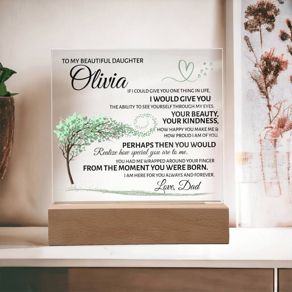 Personalized Daughter Acrylic Love Dad - Love You This Much