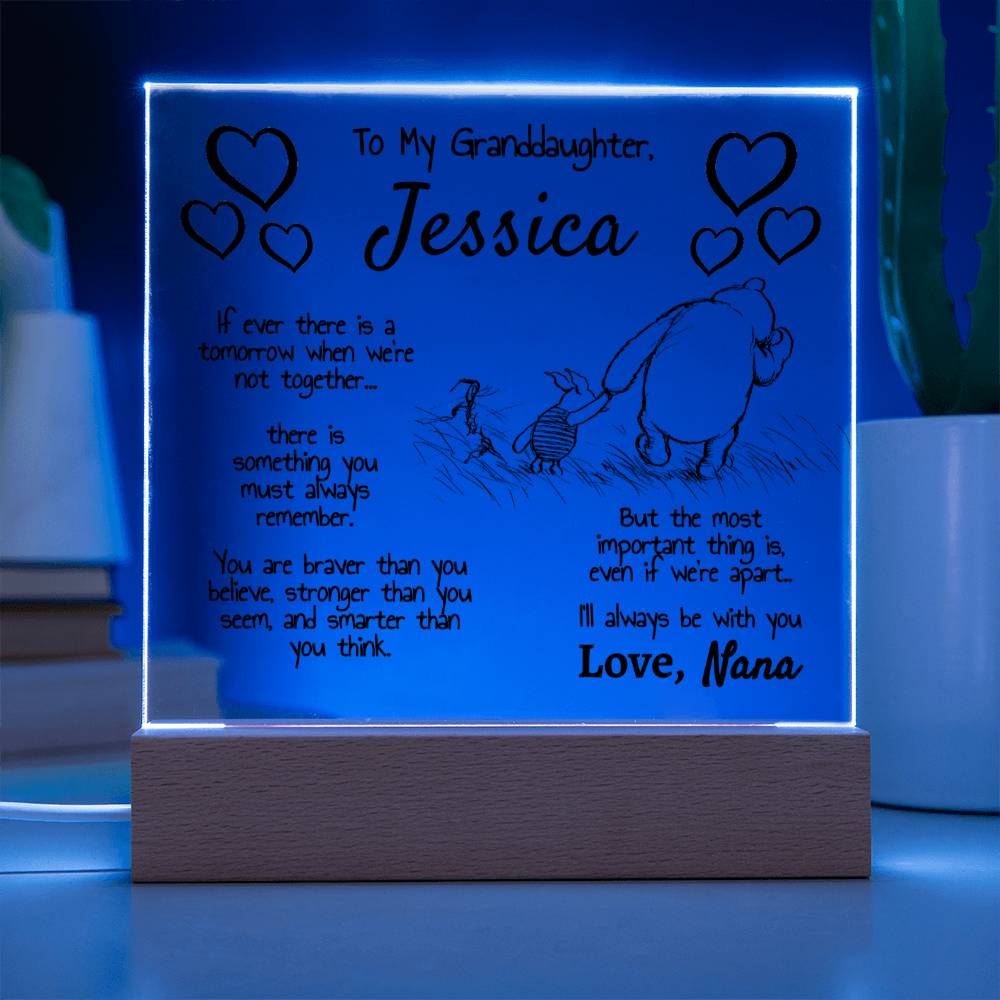 Personalized Granddaughter "If there Ever" Square Acrylic - Love You This Much