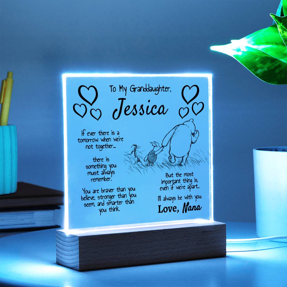 Personalized Granddaughter "If there Ever" Square Acrylic - Love You This Much