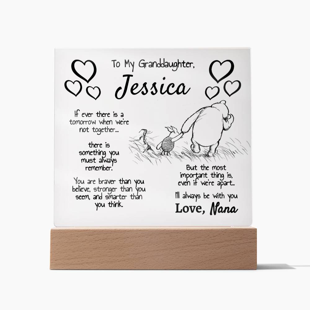 Personalized Granddaughter "If there Ever" Square Acrylic - Love You This Much