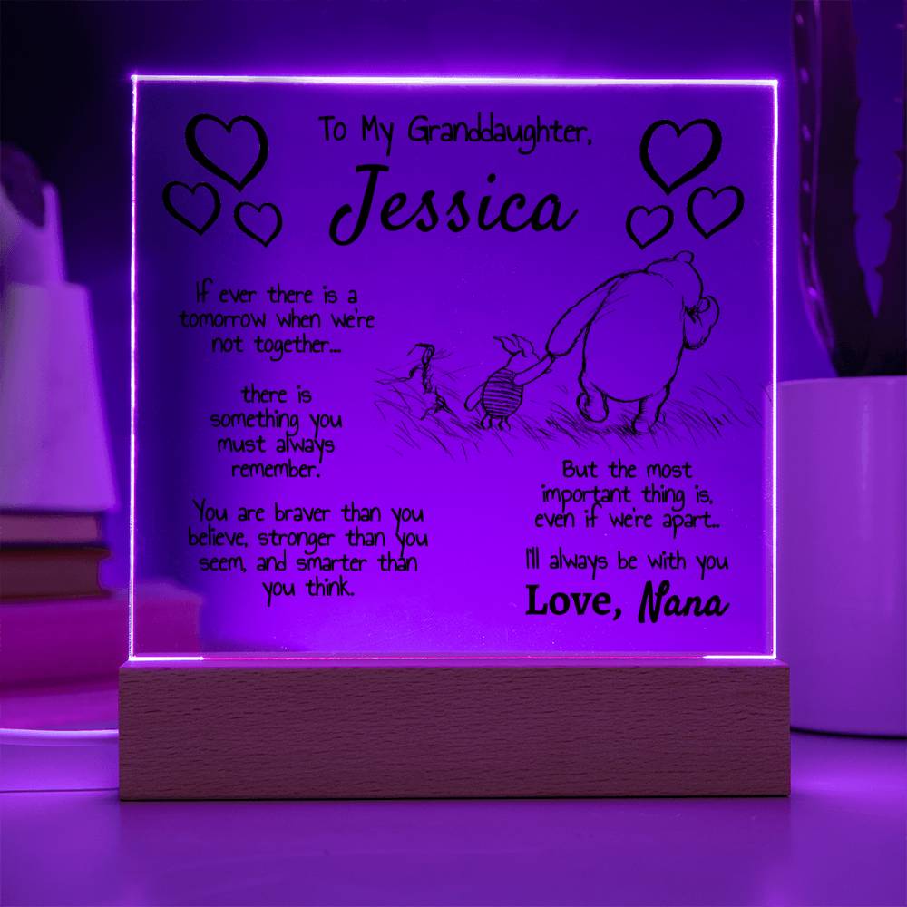 Personalized Granddaughter "If there Ever" Square Acrylic - Love You This Much