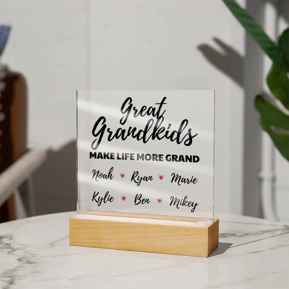 Personalized Great Grandkids Acrylic - Love You This Much