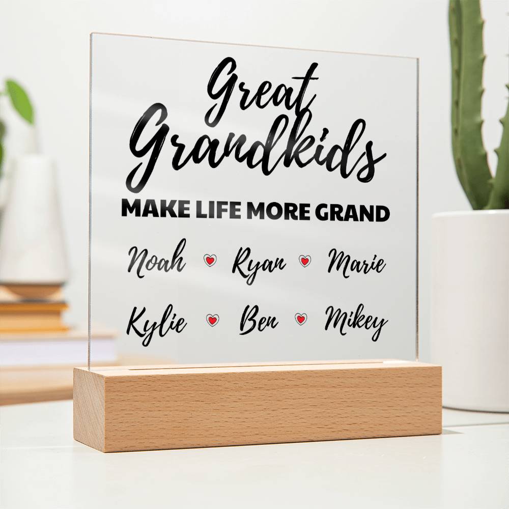 Personalized Great Grandkids Acrylic - Love You This Much