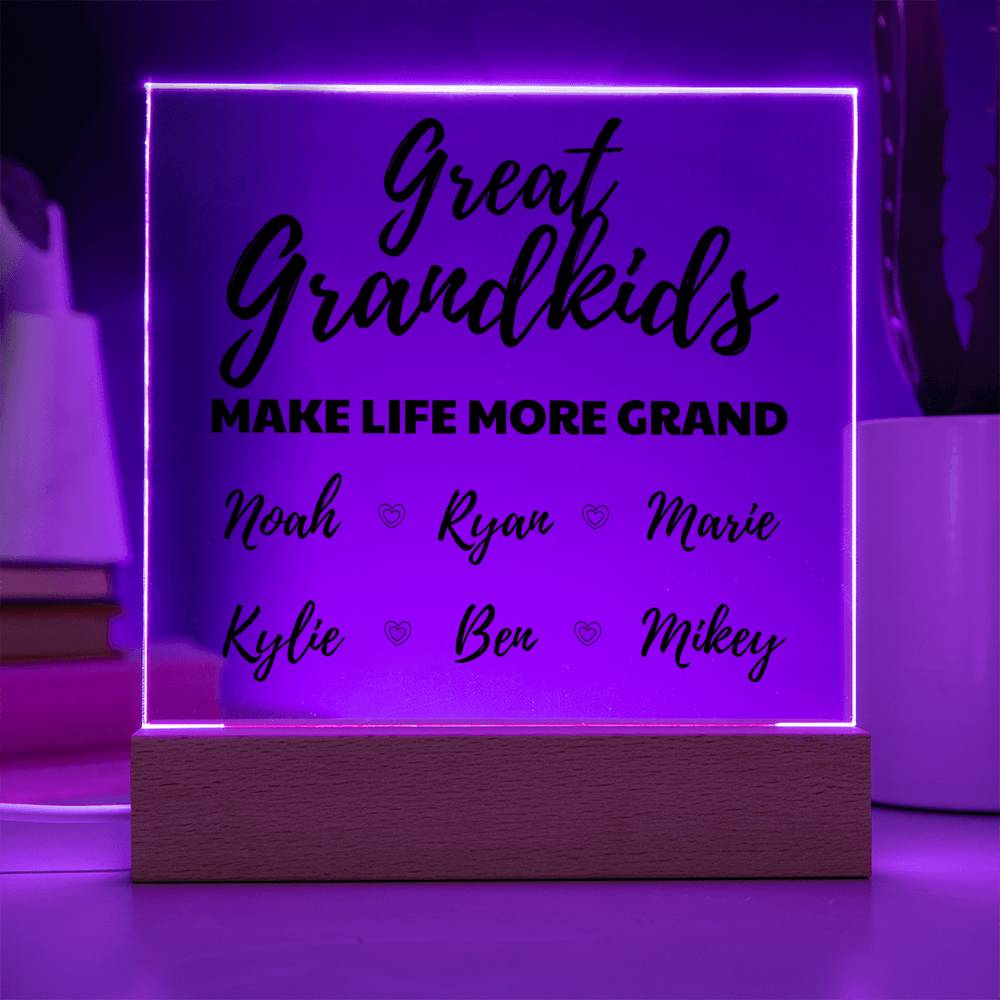 Personalized Great Grandkids Acrylic - Love You This Much