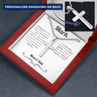 Thumbnail for Personalized Groom (From parents) Ball Chain Cross Necklace - Love You This Much