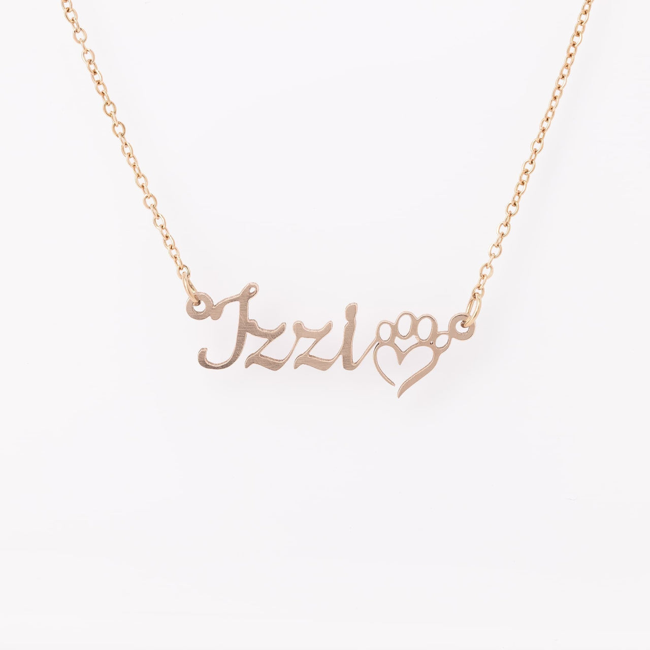 Personalized Name with Dog Paw Necklace - Love You This Much