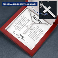 Thumbnail for Personalized Son In Law Ball Chain Cross Necklace - Love You This Much