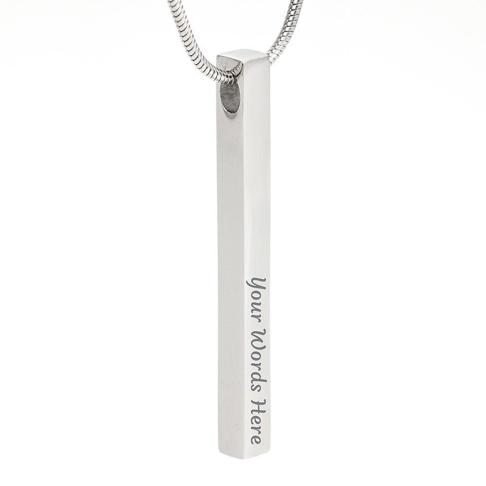 Personalized Son In Law Wedding Bar Necklace - Love You This Much