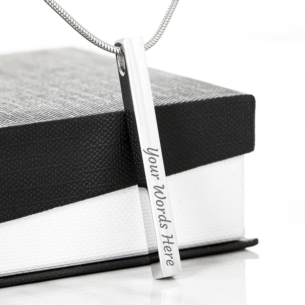 Personalized Son In Law Wedding Bar Necklace - Love You This Much