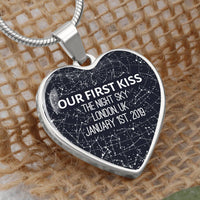 Thumbnail for Personalized Star Map Heart Necklace - Love You This Much