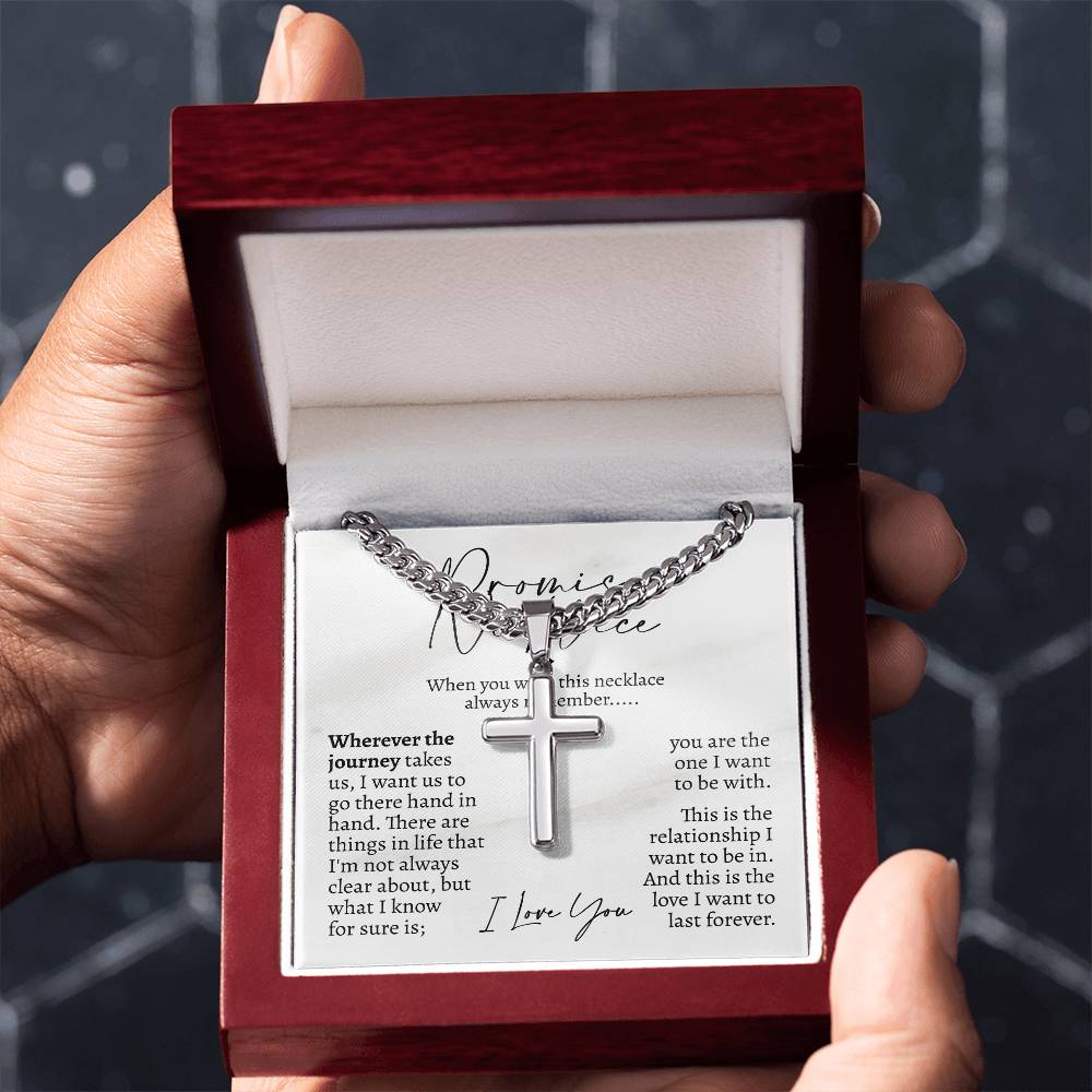 Promise "Our Journey" Cuban Cross Necklace - Love You This Much