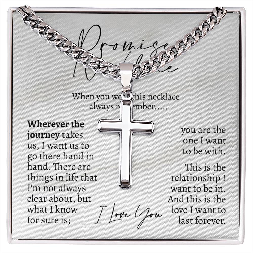 Promise "Our Journey" Cuban Cross Necklace - Love You This Much