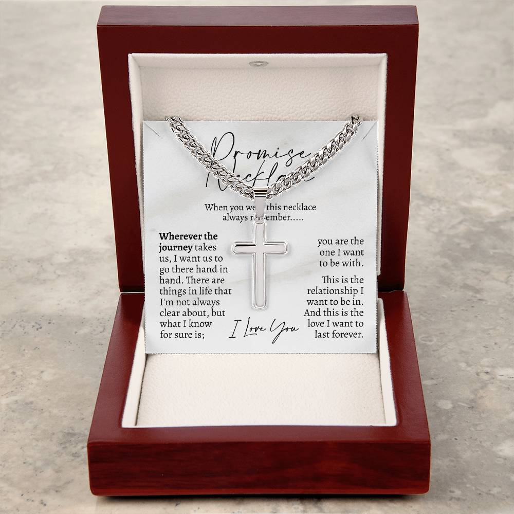 Promise "Our Journey" Cuban Cross Necklace - Love You This Much