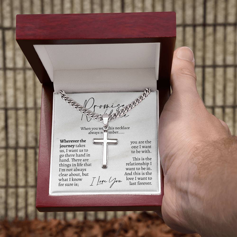 Promise "Our Journey" Cuban Cross Necklace - Love You This Much