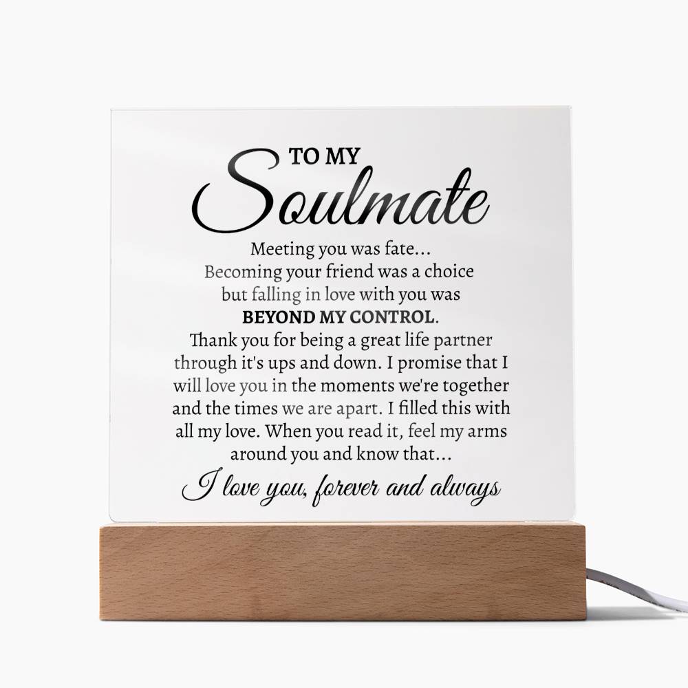Soulmate Square Acrylic - Love You This Much