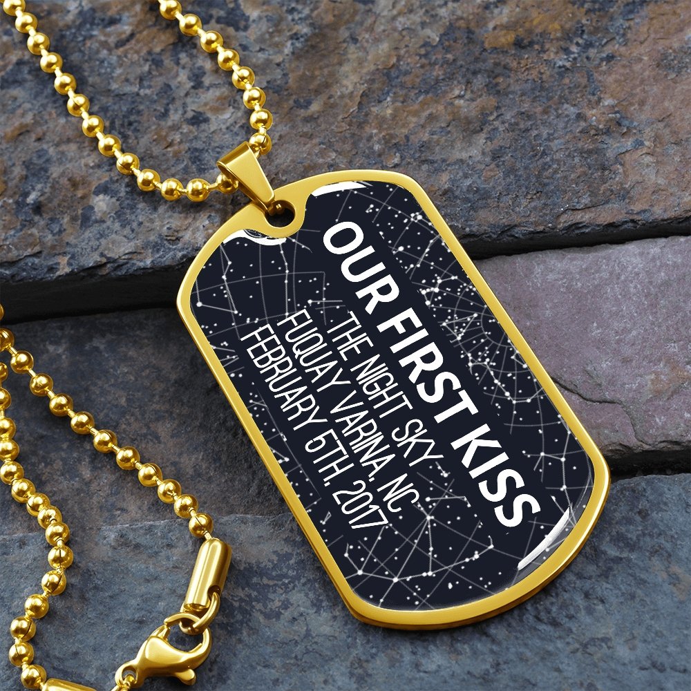 Star Map Dog Tag Necklace - Love You This Much