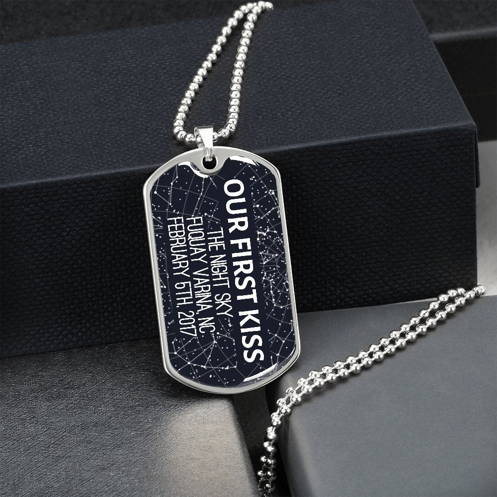 Star Map Dog Tag Necklace - Love You This Much