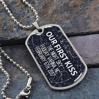 Thumbnail for Star Map Dog Tag Necklace - Love You This Much