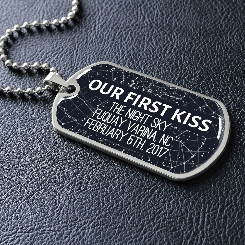Star Map Dog Tag Necklace - Love You This Much