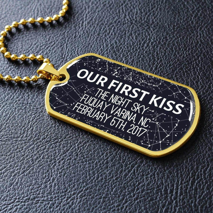 Star Map Dog Tag Necklace - Love You This Much