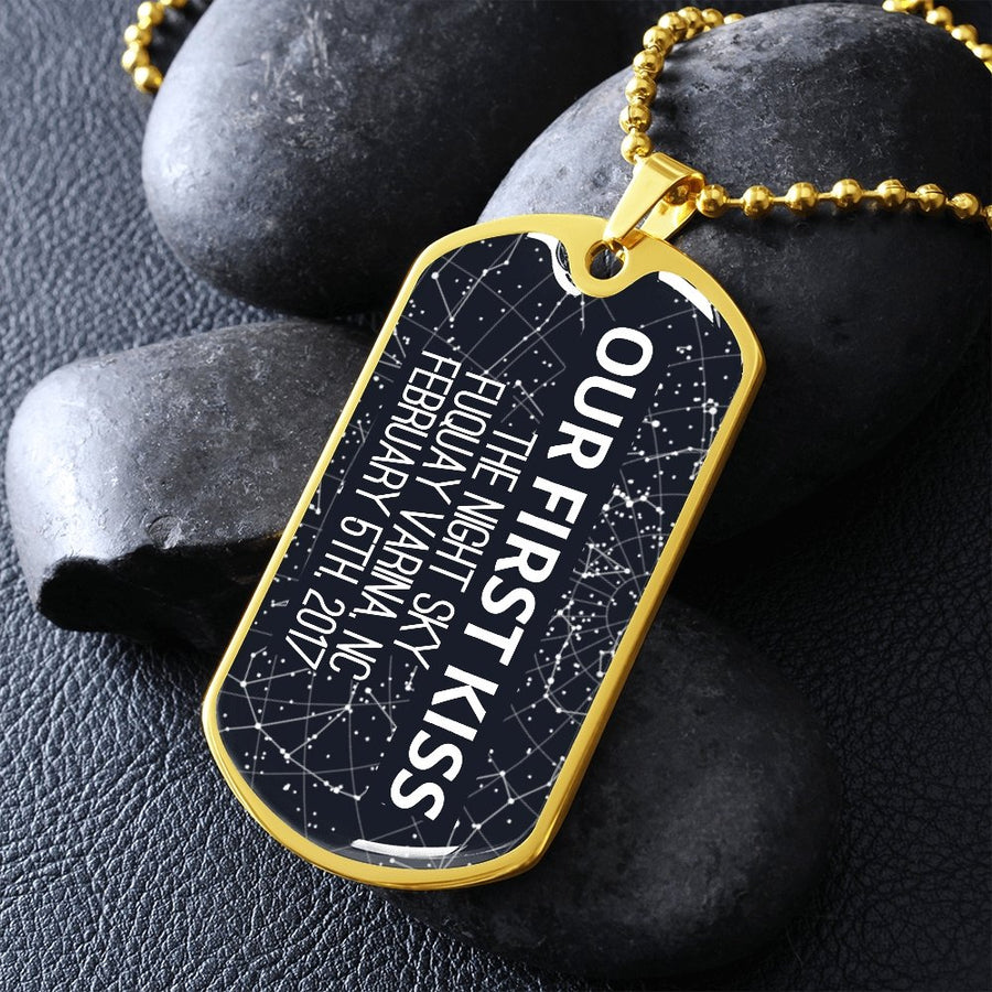 Star Map Dog Tag Necklace - Love You This Much